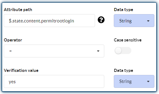 Condition configuration